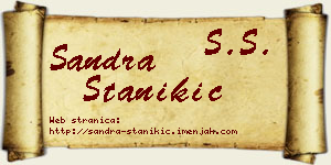Sandra Stanikić vizit kartica
